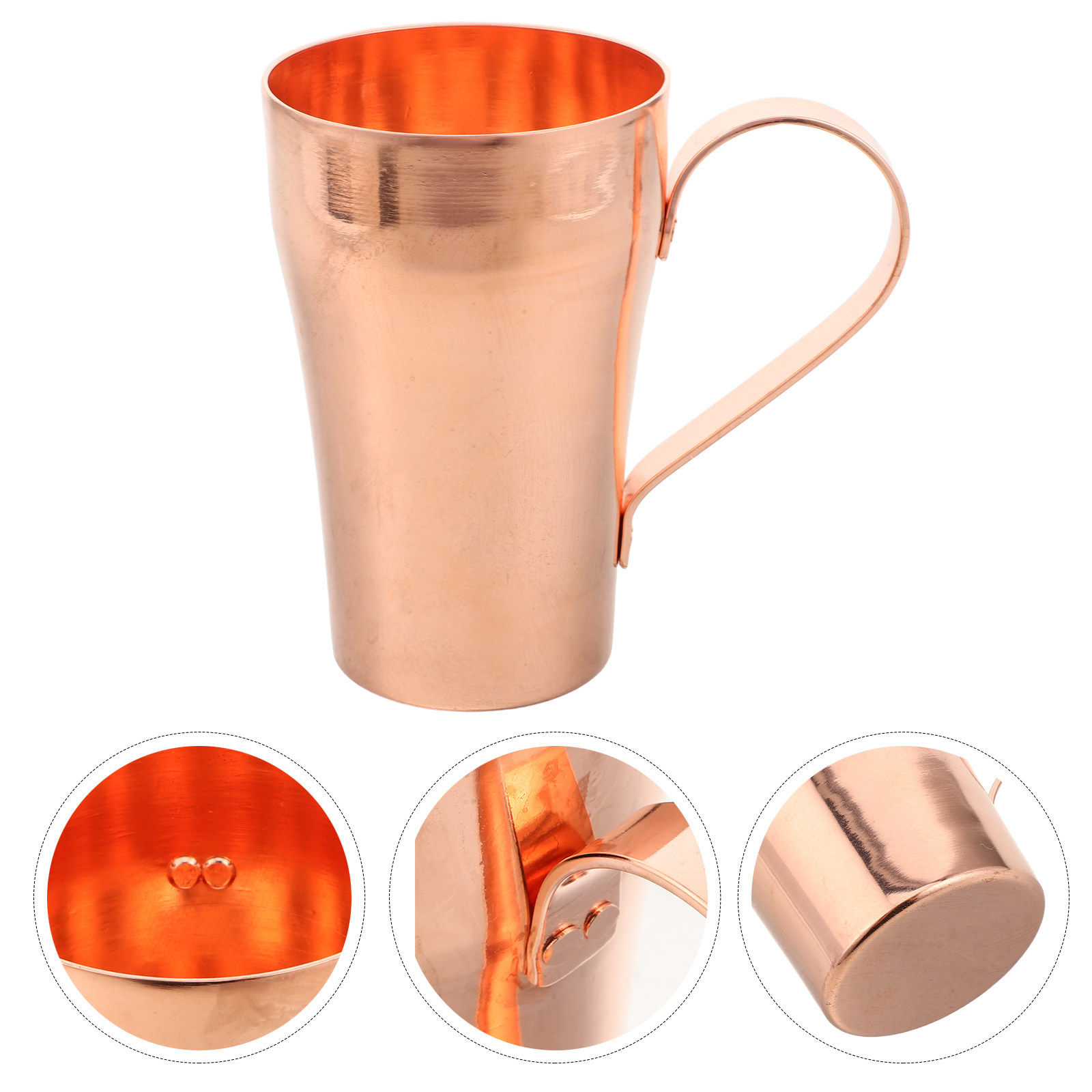 Health Wellness Gifts For Men - Pure Copper Drinking Cup Hand Hammered
