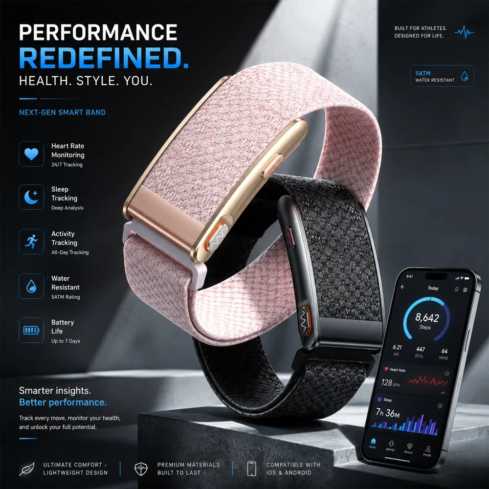 Health Wellness App - New Arrival Screenless Smart Health Watch