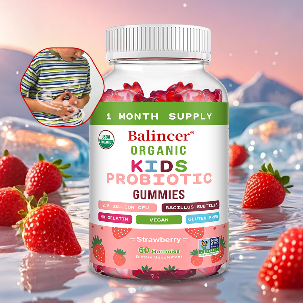 Health Wellness Gummies - Natural Organic Probiotic Gummies (strawberry), for